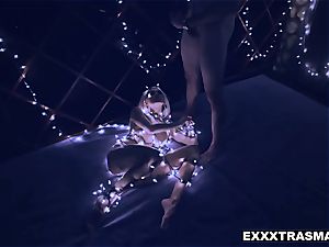 lil' doll emma gets a christmas pound frosted in lights