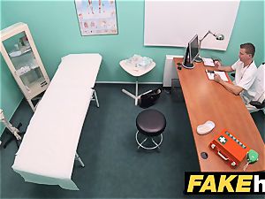 faux hospital puny blonde Czech patient health test