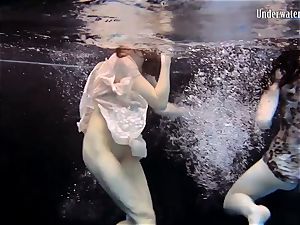two nymphs swim and get naked spectacular