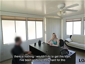 LOAN4K. Loan agent offers his help in exchange for spunky fuck-fest